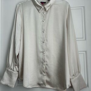 Vince Camuto Ivory Button-Down Blouse